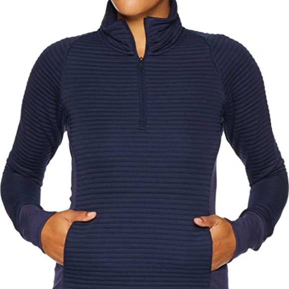 Brooks Fly By 1/2 Zip Navy Blue Pullover Workout Sweatshirt Size XS - Picture 9 of 10
